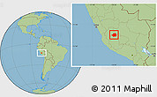 Savanna Style Location Map of Huamanga