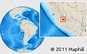 Shaded Relief Location Map of Huamanga
