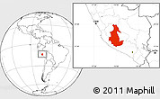 Blank Location Map of Ayacucho