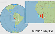 Savanna Style Location Map of Ayacucho, within the entire country