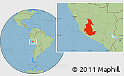 Savanna Style Location Map of Ayacucho