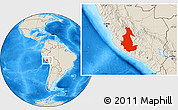 Shaded Relief Location Map of Ayacucho