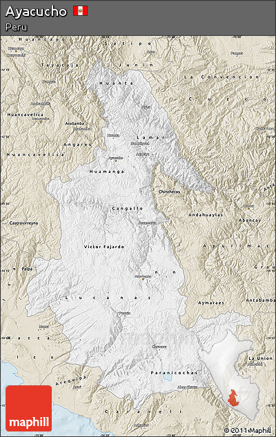 Classic Style Map of Ayacucho