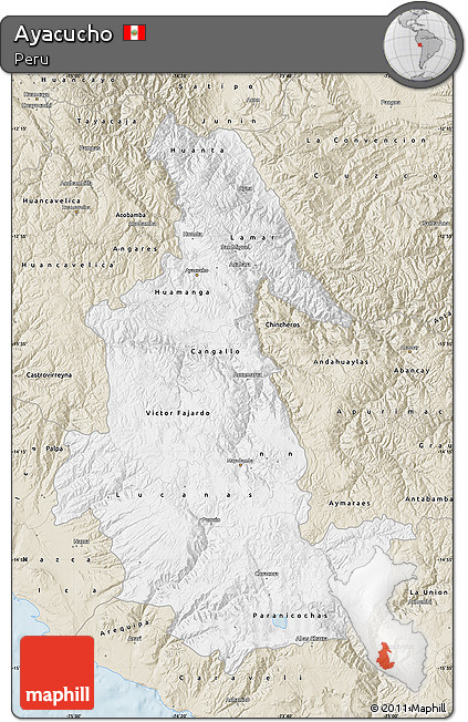 Classic Style Map of Ayacucho