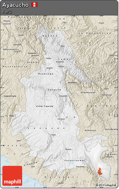 Classic Style Map of Ayacucho