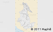 Classic Style Map of Ayacucho, single color outside