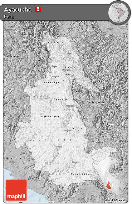 Gray Map of Ayacucho