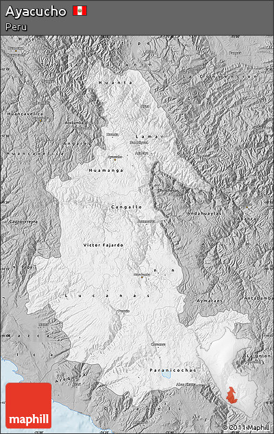 Gray Map of Ayacucho