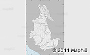 Gray Map of Ayacucho, single color outside
