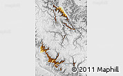 Physical Map of Ayacucho, lighten, desaturated