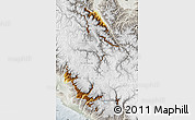 Physical Map of Ayacucho, lighten, semi-desaturated