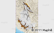 Physical Map of Ayacucho, shaded relief outside