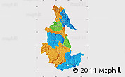 Political Map of Ayacucho, cropped outside