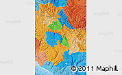 Political Map of Ayacucho, political shades outside
