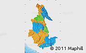 Political Map of Ayacucho, single color outside