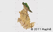 Satellite Map of Ayacucho, cropped outside