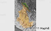 Satellite Map of Ayacucho, desaturated