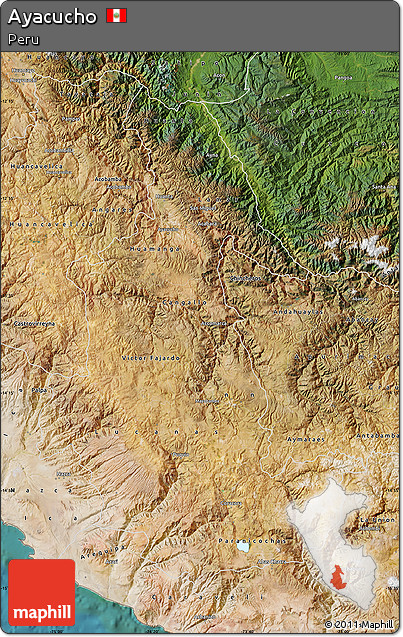 Satellite Map of Ayacucho