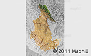Satellite Map of Ayacucho, lighten, desaturated