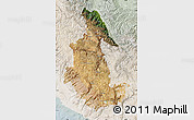 Satellite Map of Ayacucho, lighten