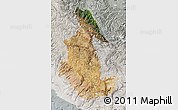 Satellite Map of Ayacucho, lighten, semi-desaturated