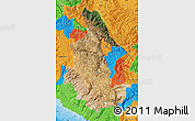 Satellite Map of Ayacucho, political outside