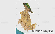 Satellite Map of Ayacucho, single color outside