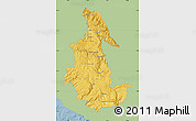 Savanna Style Map of Ayacucho, single color outside