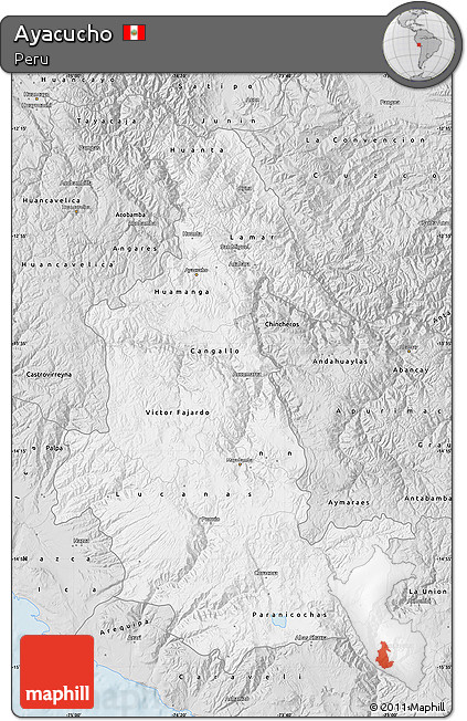 Silver Style Map of Ayacucho