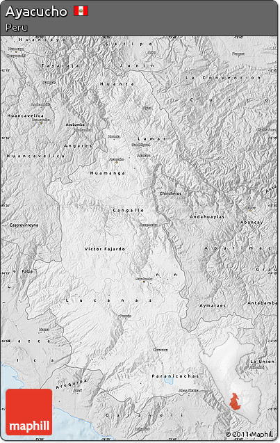 Silver Style Map of Ayacucho