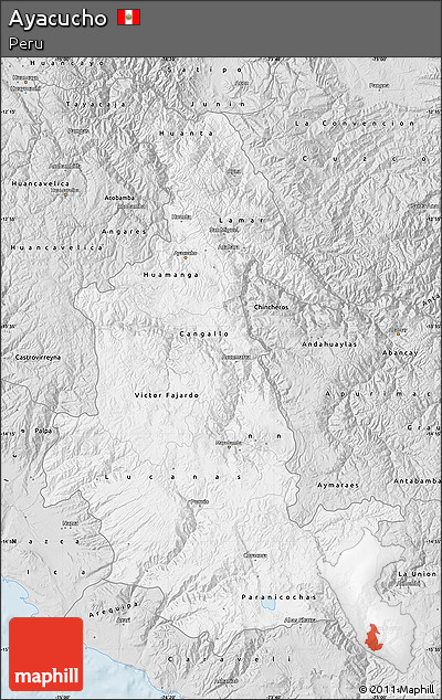 Silver Style Map of Ayacucho