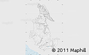 Silver Style Map of Ayacucho, single color outside