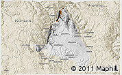 Physical 3D Map of nn, shaded relief outside