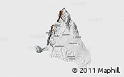 Physical 3D Map of nn, single color outside