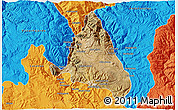 Satellite 3D Map of nn, political outside