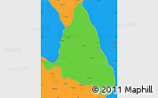 Political Simple Map of nn