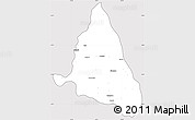 Silver Style Simple Map of nn, cropped outside