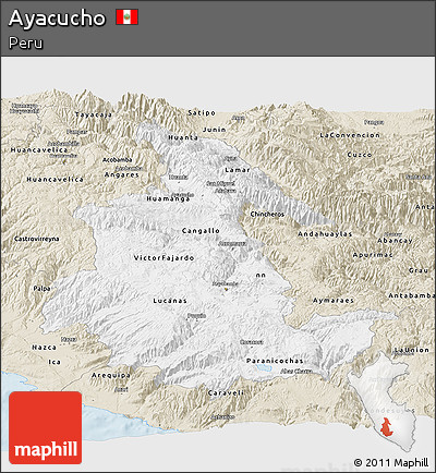 Classic Style Panoramic Map of Ayacucho