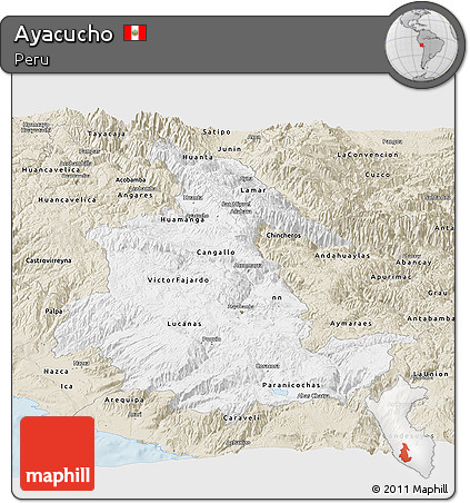 Classic Style Panoramic Map of Ayacucho
