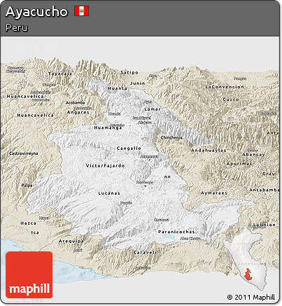 Classic Style Panoramic Map of Ayacucho