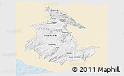 Classic Style Panoramic Map of Ayacucho, single color outside
