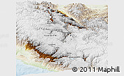 Physical Panoramic Map of Ayacucho, lighten