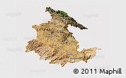 Satellite Panoramic Map of Ayacucho, cropped outside