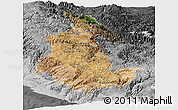 Satellite Panoramic Map of Ayacucho, desaturated