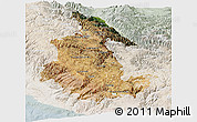 Satellite Panoramic Map of Ayacucho, lighten