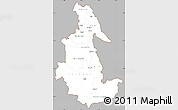 Gray Simple Map of Ayacucho, cropped outside