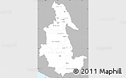 Gray Simple Map of Ayacucho, single color outside