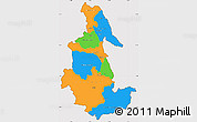 Political Simple Map of Ayacucho, cropped outside