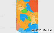 Political Simple Map of Ayacucho, political shades outside