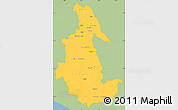 Savanna Style Simple Map of Ayacucho, single color outside